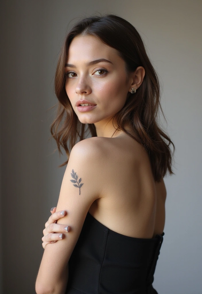25 Delicate Ankle Tattoos for Women: Simple & Feminine Ink - 20. Simple Leaf Design