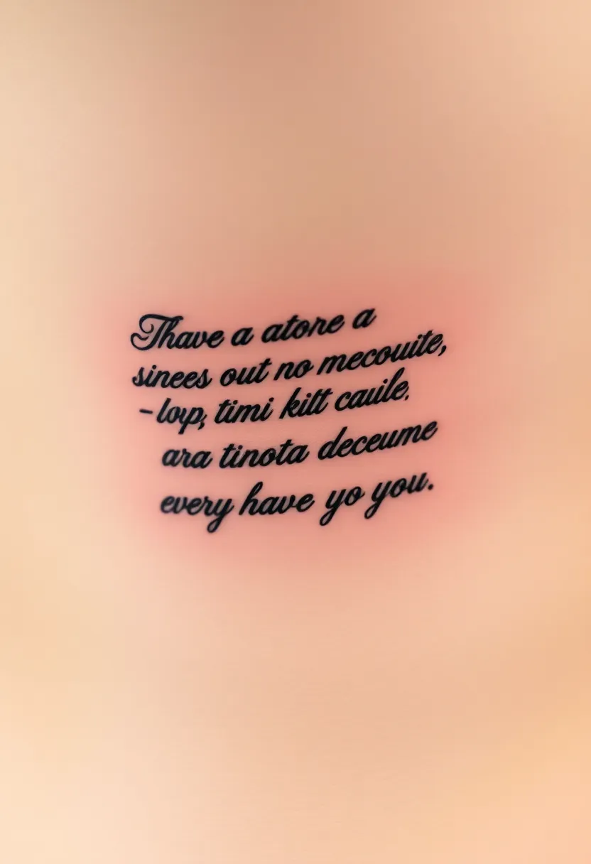25 Elegant Rib Tattoos for Women: Creative & Feminine Body Art Ideas - 15. Elegant Script Fonts