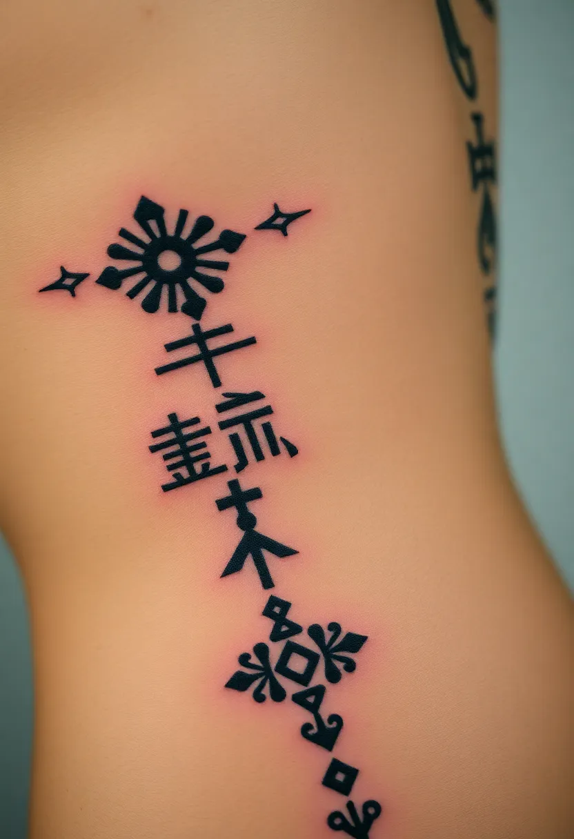 25 Elegant Rib Tattoos for Women: Creative & Feminine Body Art Ideas - 9. Cultural Symbols