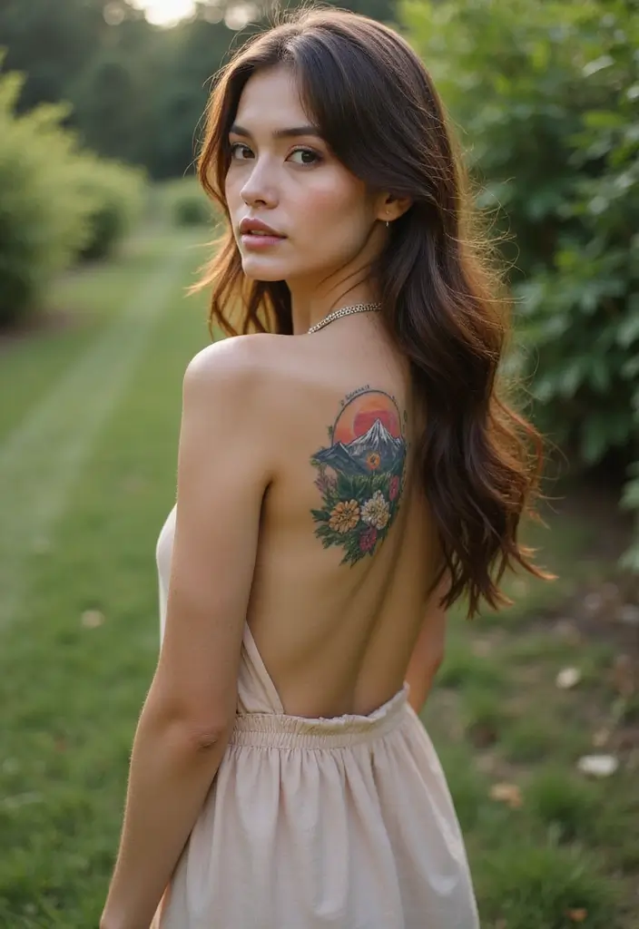 25 Sensual Lower Back Tattoos for Women: Classic & Timeless - 8. Nature-Inspired Tattoos