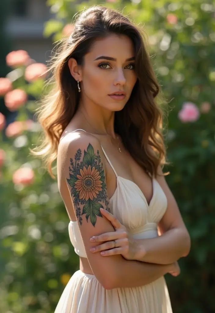 25 Stylish Calf Tattoos for Women: Creative & Eye-Catching - 12. Floral Mandala Fusion