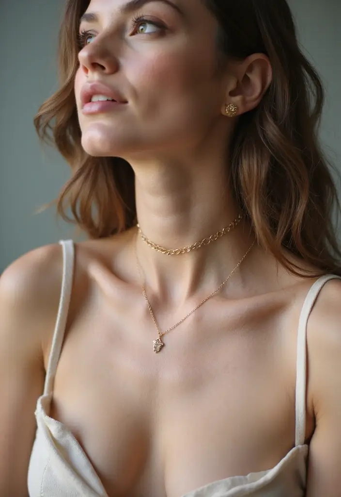 25 Subtle Neck Tattoos for Women: Minimalist & Elegant Ink - 25. Subtle Chain Tattoos