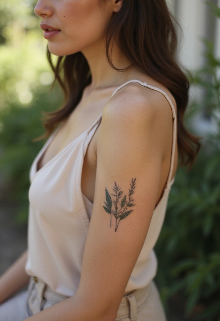 26 Delicate Inner Arm Tattoos for Women: Soft & Personal - 12. Minimalist Nature Scene