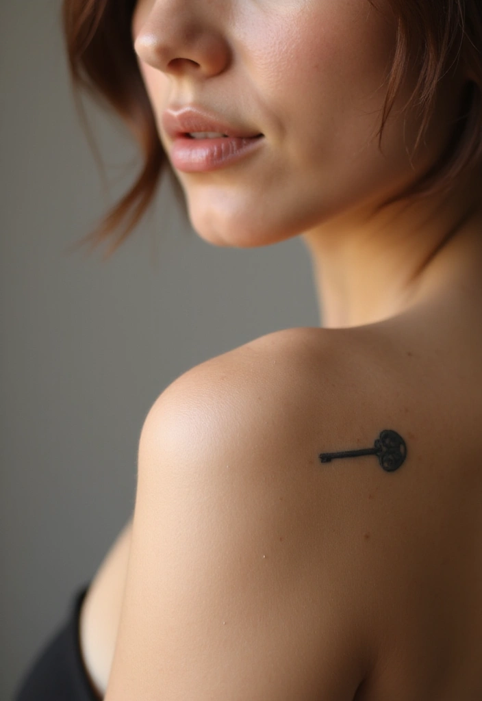 26 Delicate Inner Arm Tattoos for Women: Soft & Personal - 16. Tiny Keys