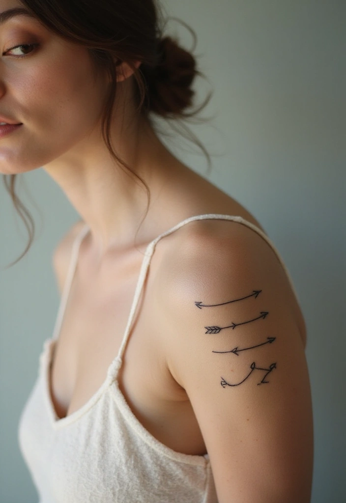 26 Delicate Inner Arm Tattoos for Women: Soft & Personal - 18. Minimalist Arrows
