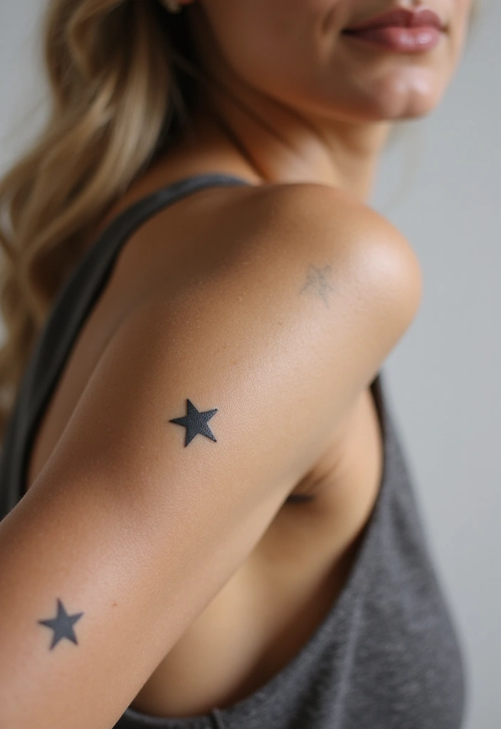 26 Delicate Inner Arm Tattoos for Women: Soft & Personal - 3. Minimalist Stars