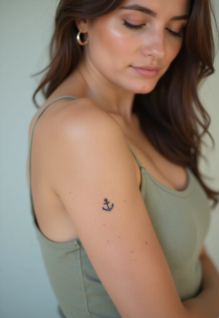 26 Delicate Inner Arm Tattoos for Women: Soft & Personal - 6. Tiny Anchors