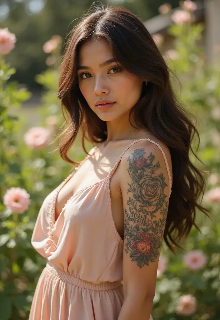 26 Half Sleeve Tattoos for Women: Perfect Balance of Art - 19. Incorporating Text with Floral Tattoos