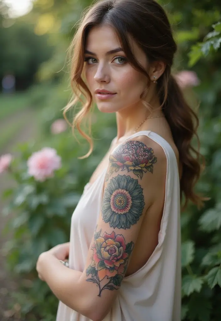 26 Stylish Half Sleeve Tattoos for Women: Artistic & Modern - 12. Intricate Floral Mandala