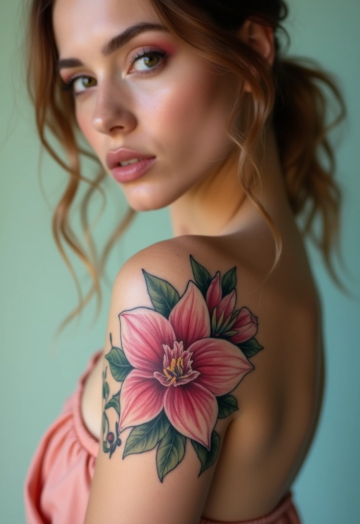 26 Stylish Half Sleeve Tattoos for Women: Artistic & Modern - 9. Detailed Orchid Design