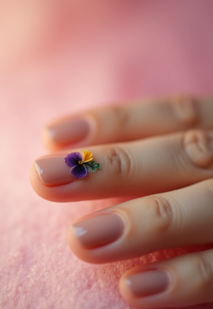 26 Tiny Finger Tattoos for Women: Minimalist & Meaningful - 12. Sweet Pansy