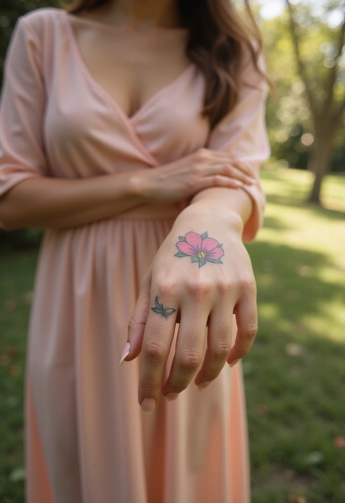 26 Tiny Finger Tattoos for Women: Minimalist & Meaningful - 19. Graceful Morning Glory