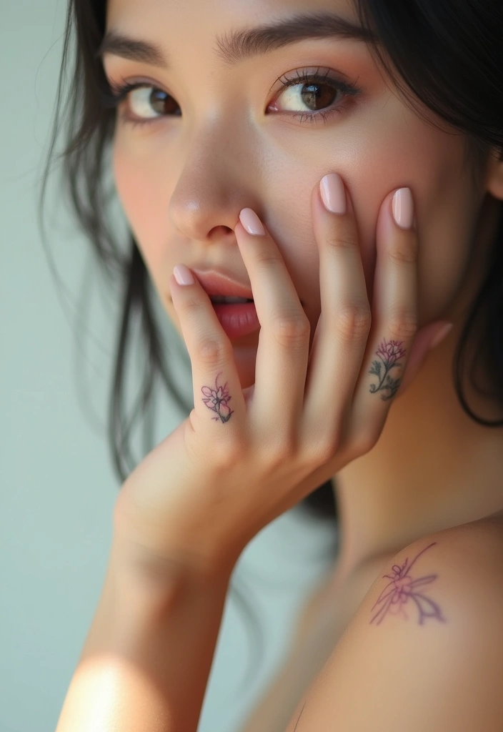 26 Tiny Finger Tattoos for Women: Minimalist & Meaningful - 26. Beautiful Hyacinth
