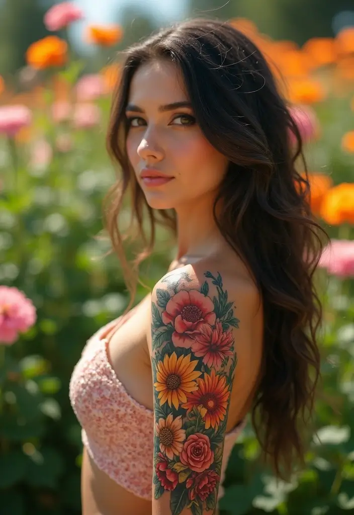 27 Alluring Hip Tattoos for Women: Feminine & Artistic Ideas - 12. Garden of Dreams