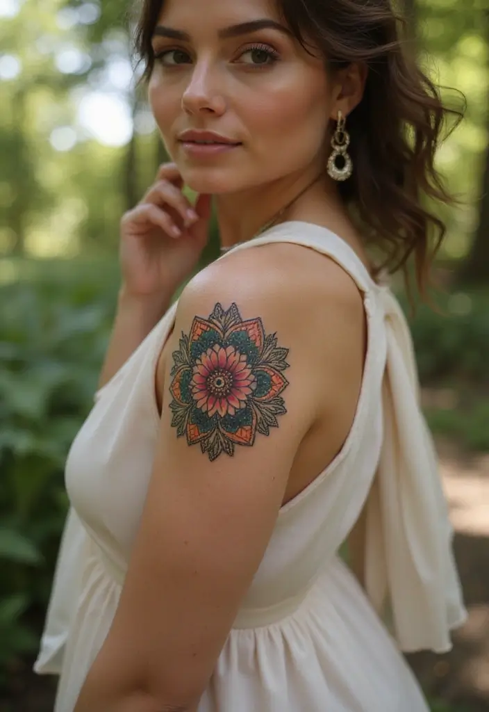 27 Alluring Hip Tattoos for Women: Feminine & Artistic Ideas - 8. Floral Mandalas
