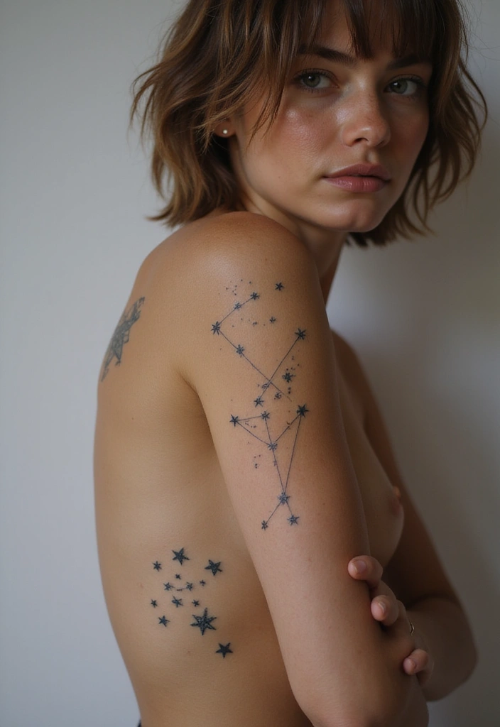27 Elegant Side Tattoos for Women: Subtle & Alluring Designs - 4. Stars and Constellations