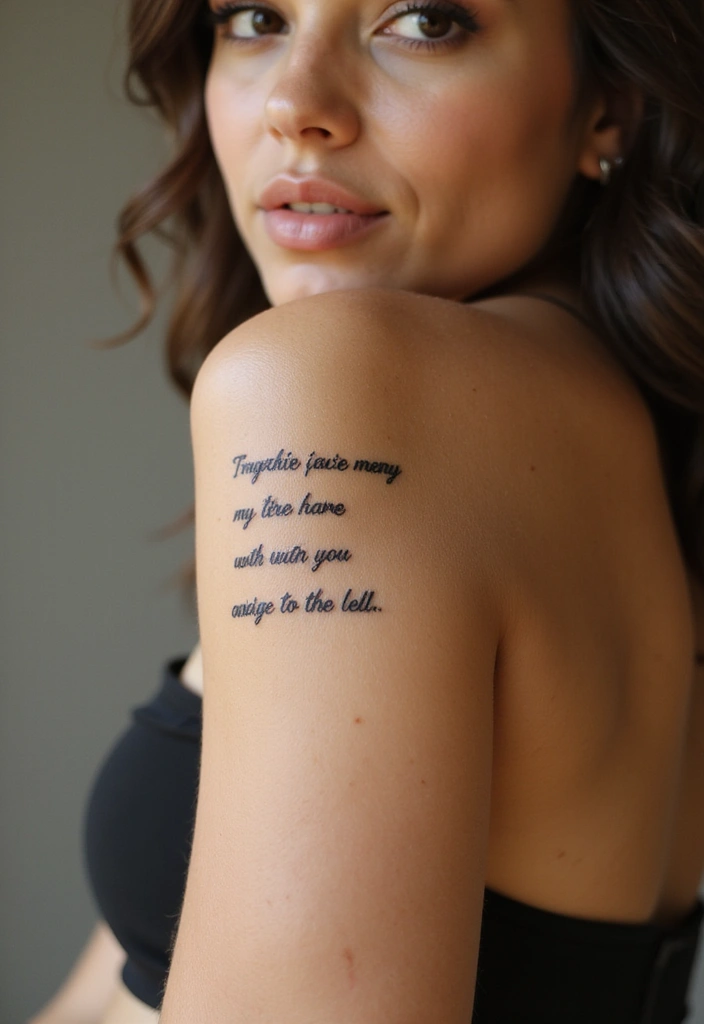 27 Minimalist Tattoos for Women: Clean & Timeless Style - 11. Meaningful Quotes in Minimalist Fonts