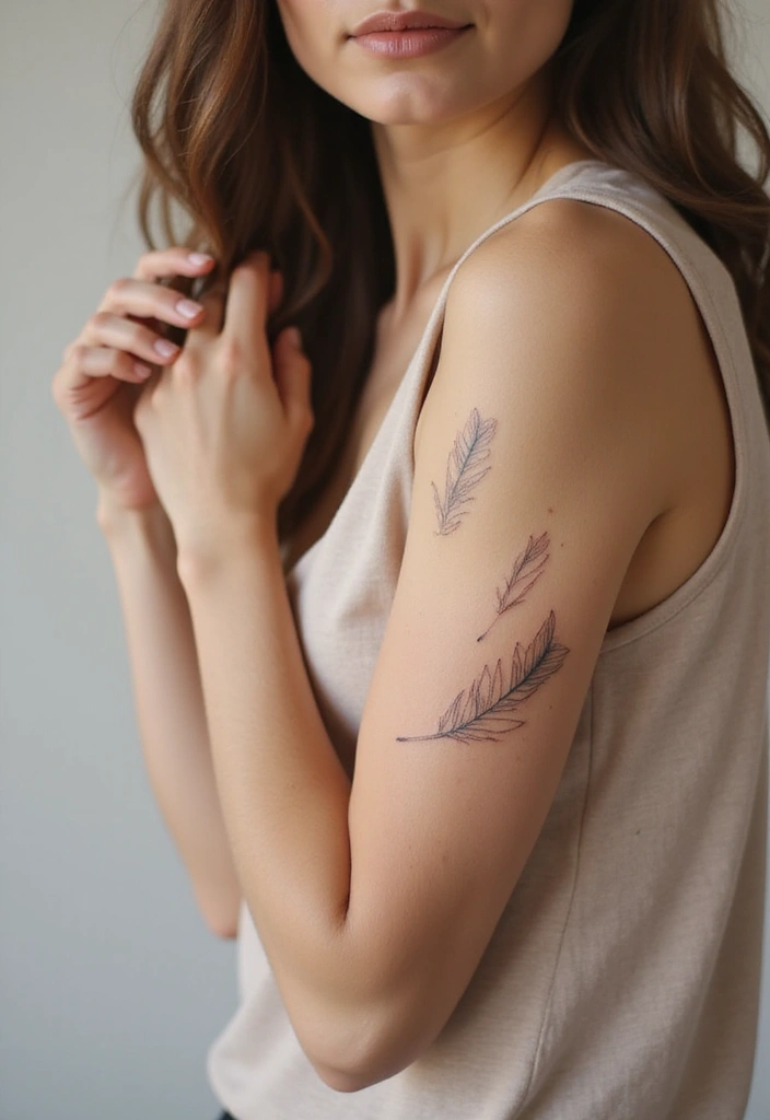 27 Minimalist Tattoos for Women: Clean & Timeless Style - 17. Minimalist Feather Designs