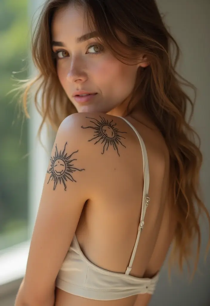 27 Minimalist Tattoos for Women: Clean & Timeless Style - 18. Abstract Sun Rays