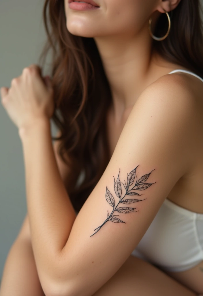 27 Minimalist Tattoos for Women: Clean & Timeless Style - 23. Leafy Vines
