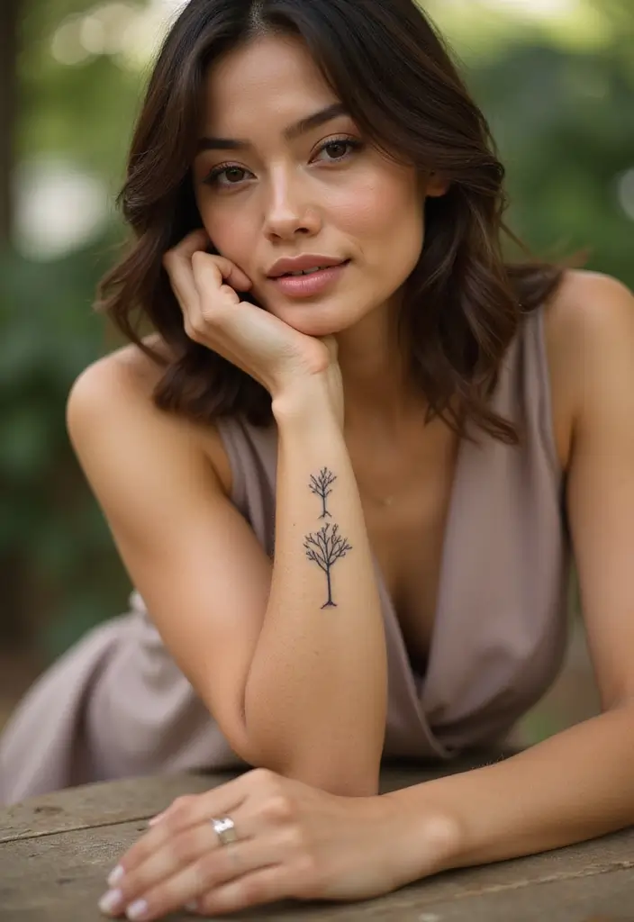 27 Minimalist Tattoos for Women: Clean & Timeless Style - 25. Minimalist Tree Rings