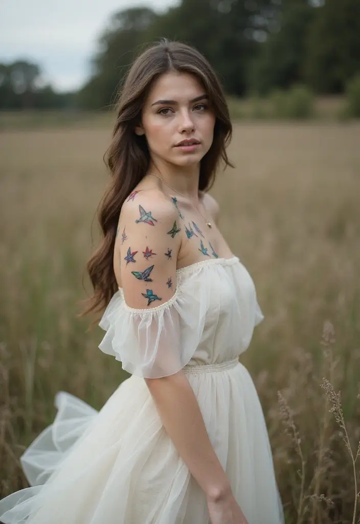 27 Minimalist Tattoos for Women: Clean & Timeless Style - 4. Tiny Birds in Flight