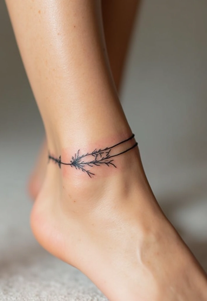 27 Minimalist Tattoos for Women: Clean & Timeless Style - 9. Simple Ankle Bands