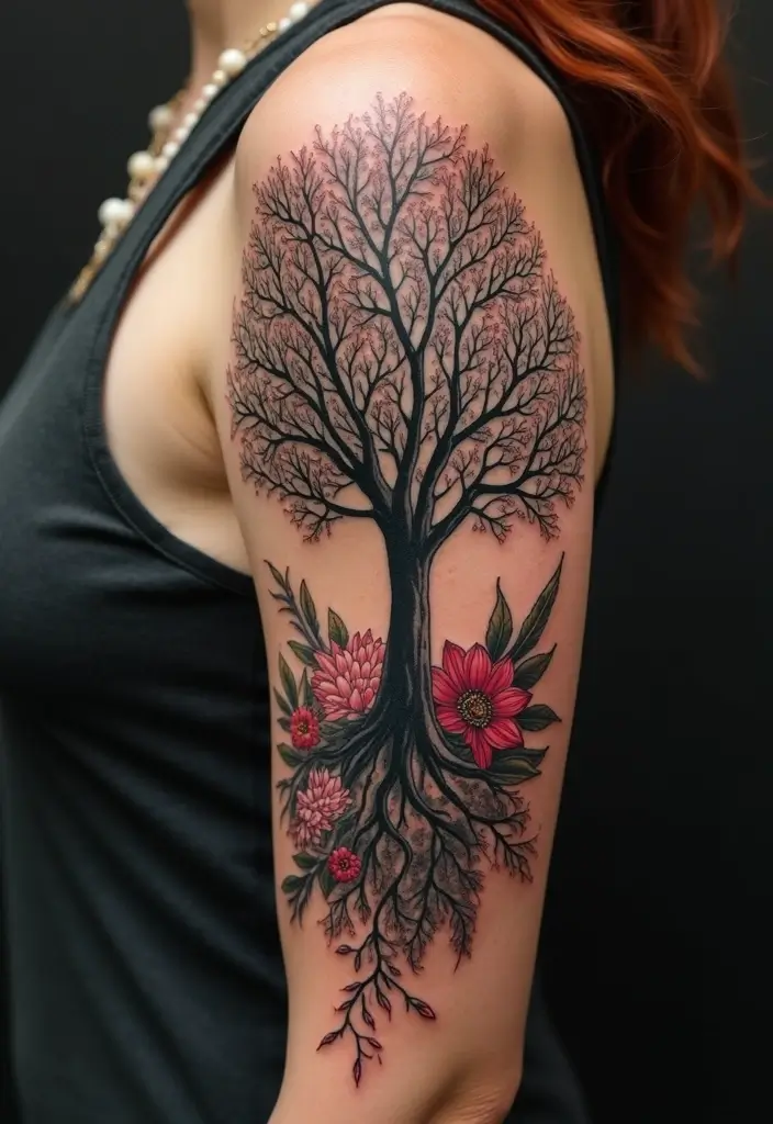 27 Powerful Christian Tattoos for Women: Faith-Filled Designs - 11. Tree of Life with Scripture
