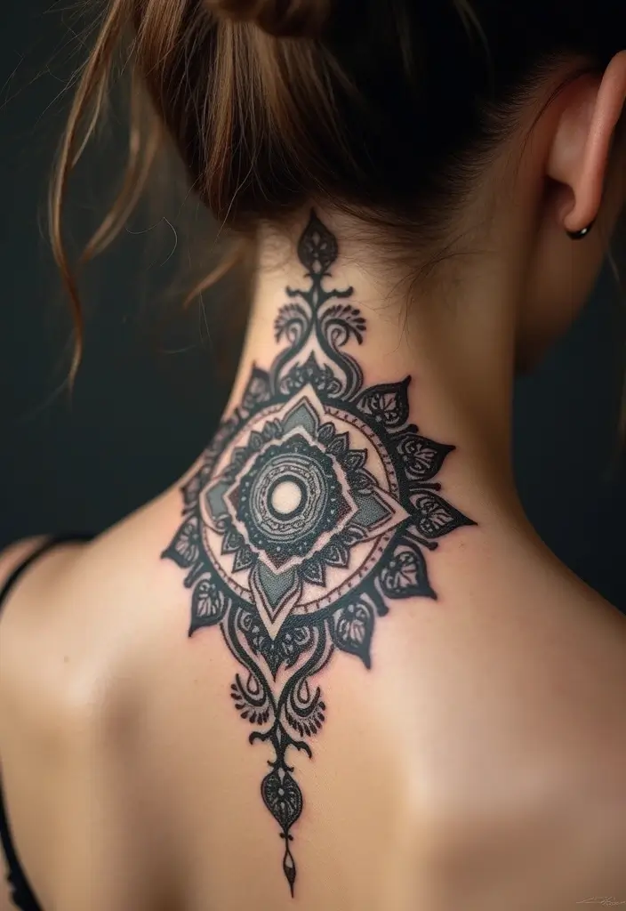 27 Stunning Spine Tattoos for Women to Inspire Your Next Ink - 5. Intricate Mandala Patterns
