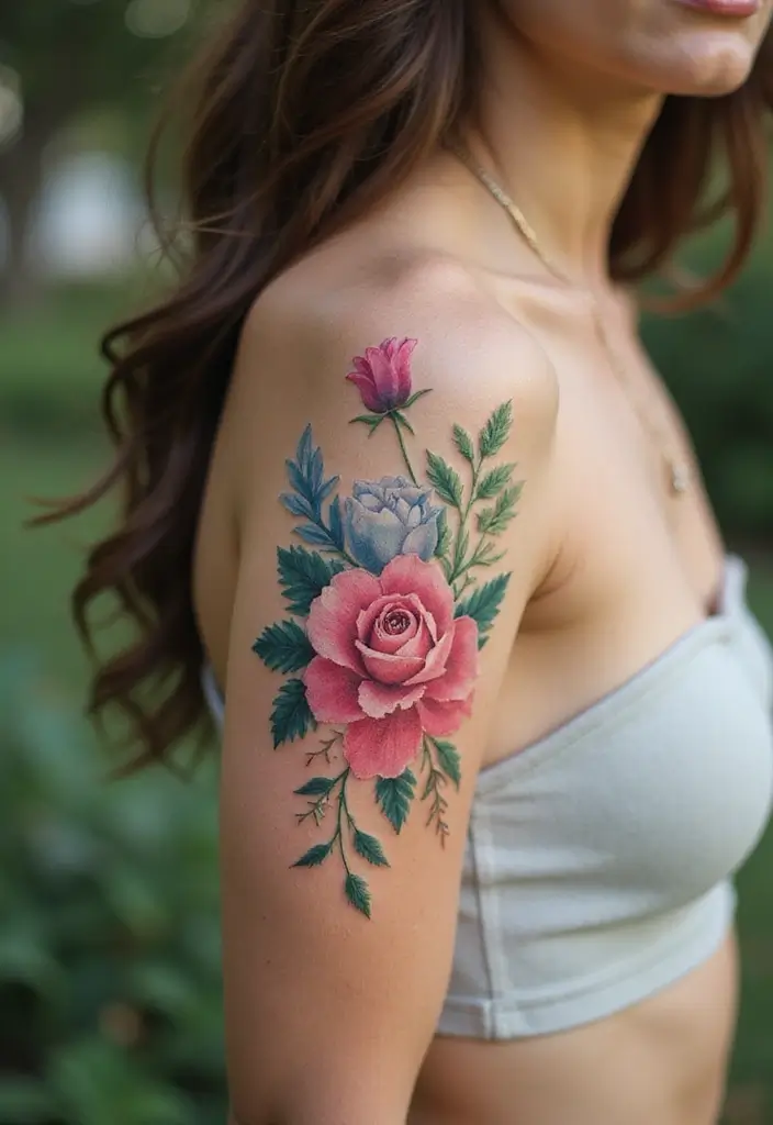 27 Stylish Elbow Tattoos for Women: Bold & Creative - 10. Dreamy Watercolor Tattoos