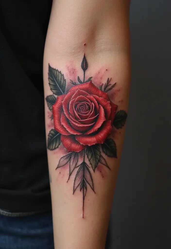 27 Vibrant Red Tattoos for Women: Passionate & Unique - 1. Beautiful Red Roses