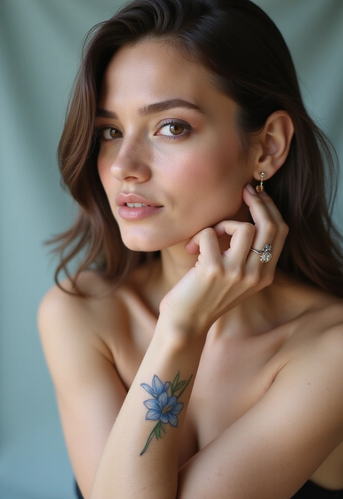 28 Classy Tattoos for Women Over 40: Sophisticated & Empowering - 24. Simple Bluebell