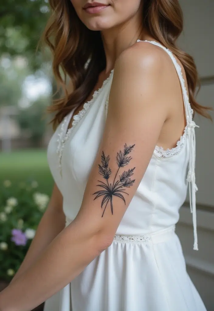28 Classy Tattoos for Women Over 40: Sophisticated & Empowering - 28. Classy Floral Silhouette