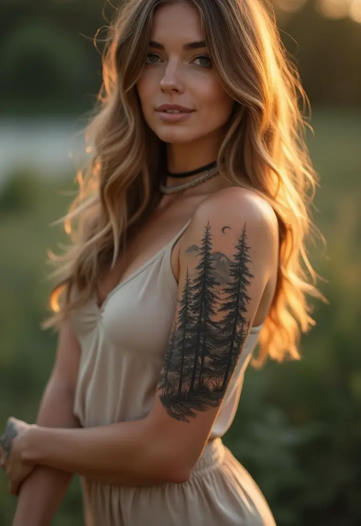 28 Creative Arm Sleeve Tattoos for Women: From Floral to Tribal - 6. Nature's Touch