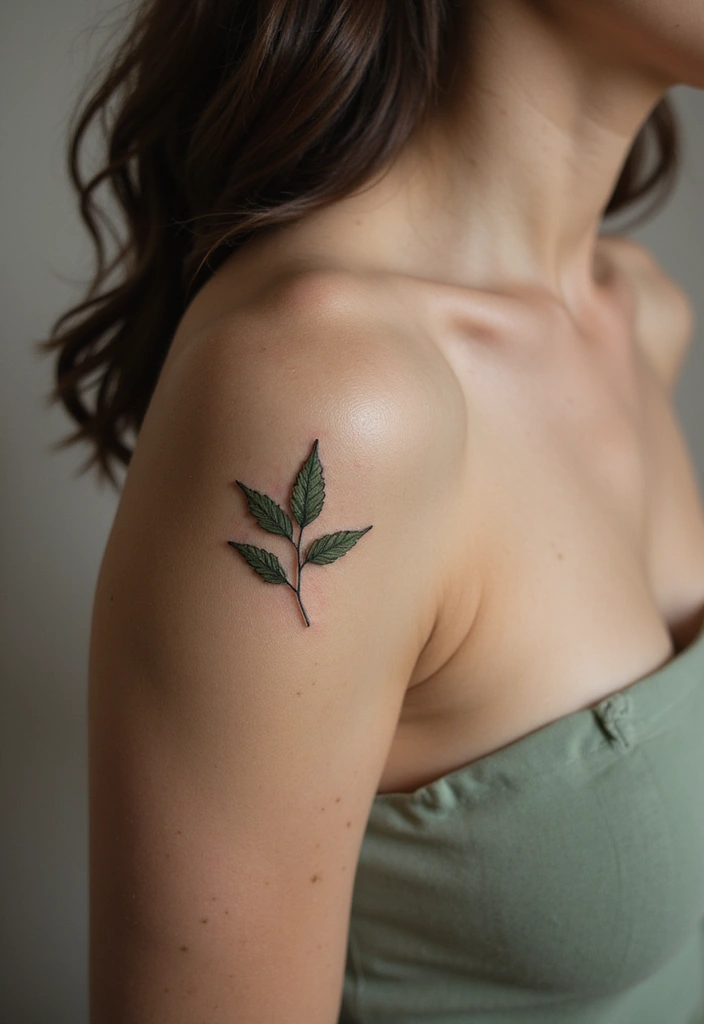 28 Elegant Hand Tattoos for Women: Delicate & Meaningful Ink - 15. Simple Leaf Design