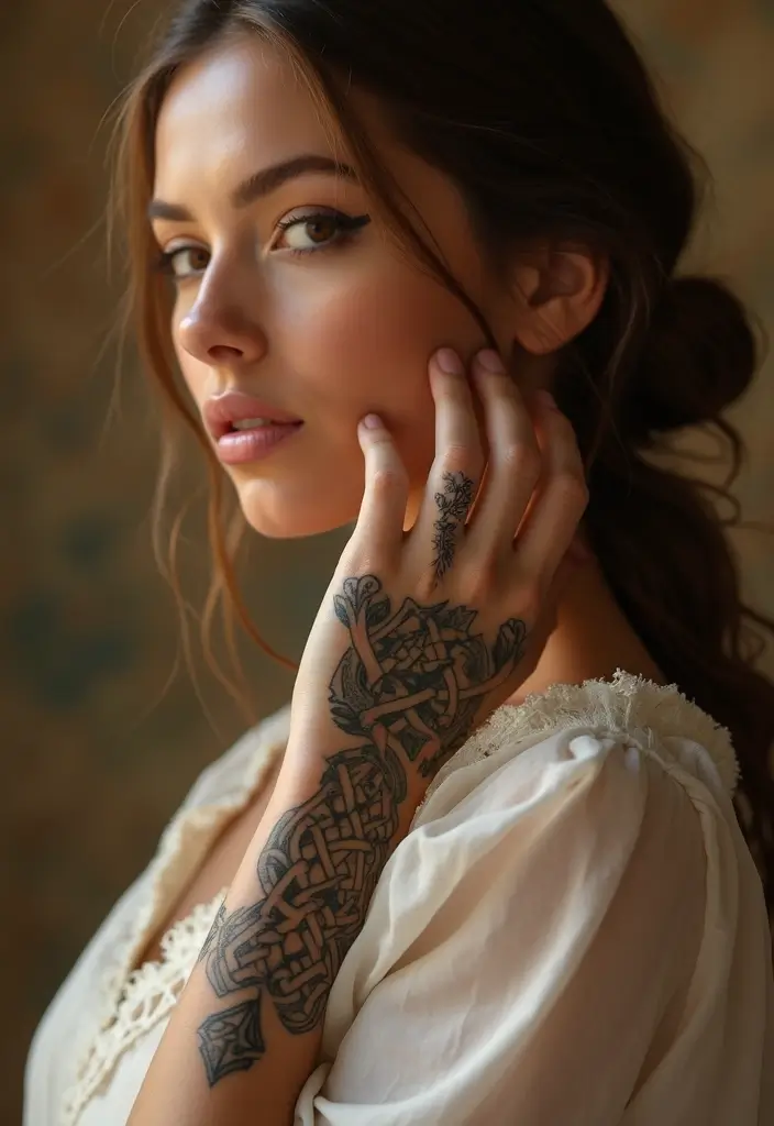 28 Elegant Hand Tattoos for Women: Delicate & Meaningful Ink - 21. Celtic Knot