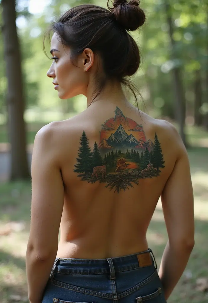 28 Gorgeous Back Tattoos for Women: From Minimal to Bold - 4. Nature-Inspired Backpiece