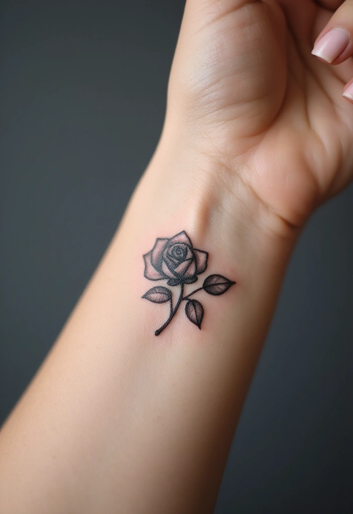 28 Gorgeous Pretty Tattoos for Women: Beauty Meets Meaning - 1. Tiny Rosebud: A Symbol of New Beginnings