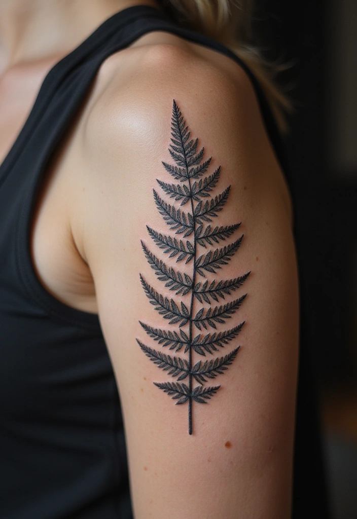 28 Gorgeous Pretty Tattoos for Women: Beauty Meets Meaning - 10. Ferns: Growth and Strength