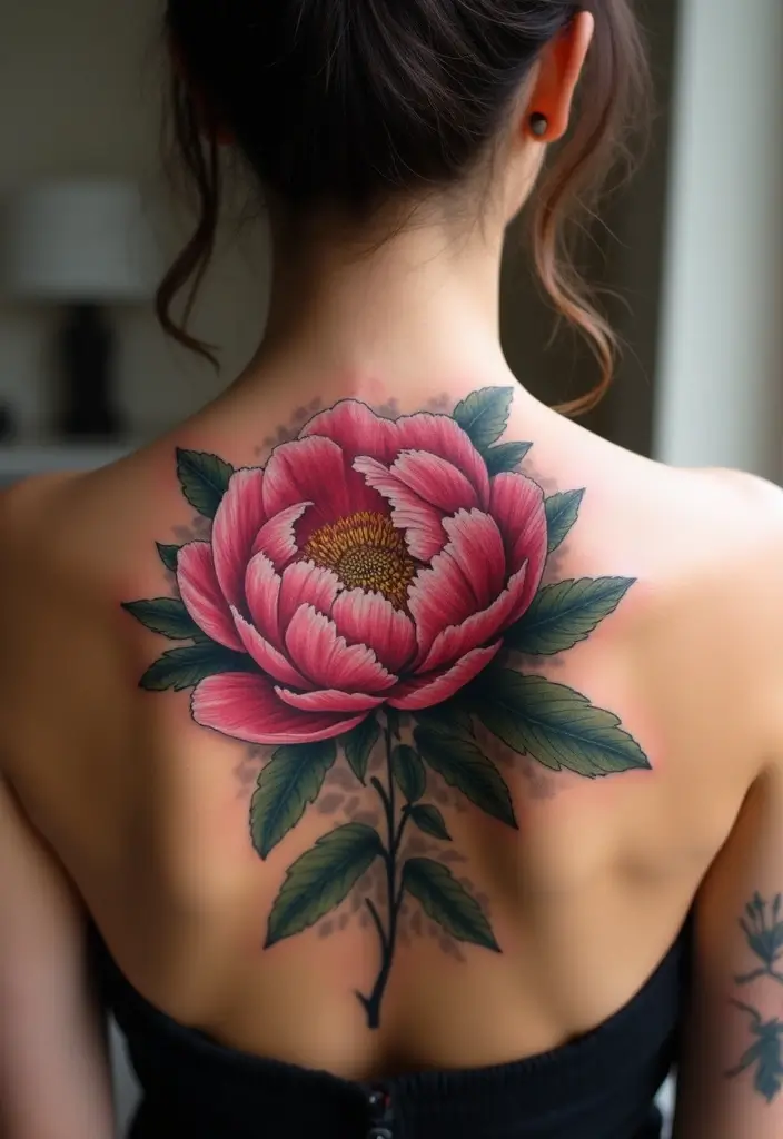 28 Gorgeous Pretty Tattoos for Women: Beauty Meets Meaning - 11. Peony: A Symbol of Romance