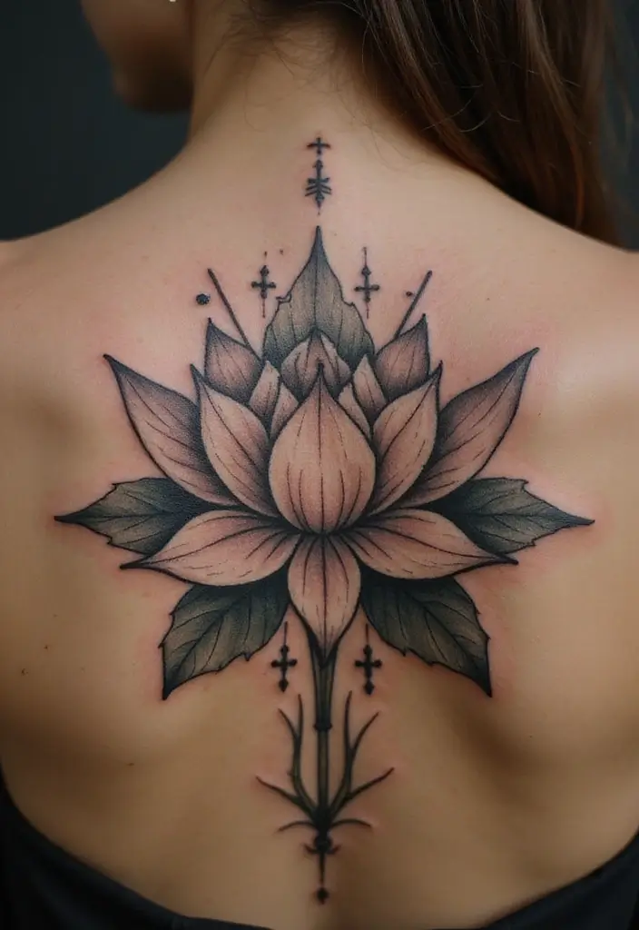 28 Gorgeous Pretty Tattoos for Women: Beauty Meets Meaning - 2. Lotus Flower: A Journey of Resilience
