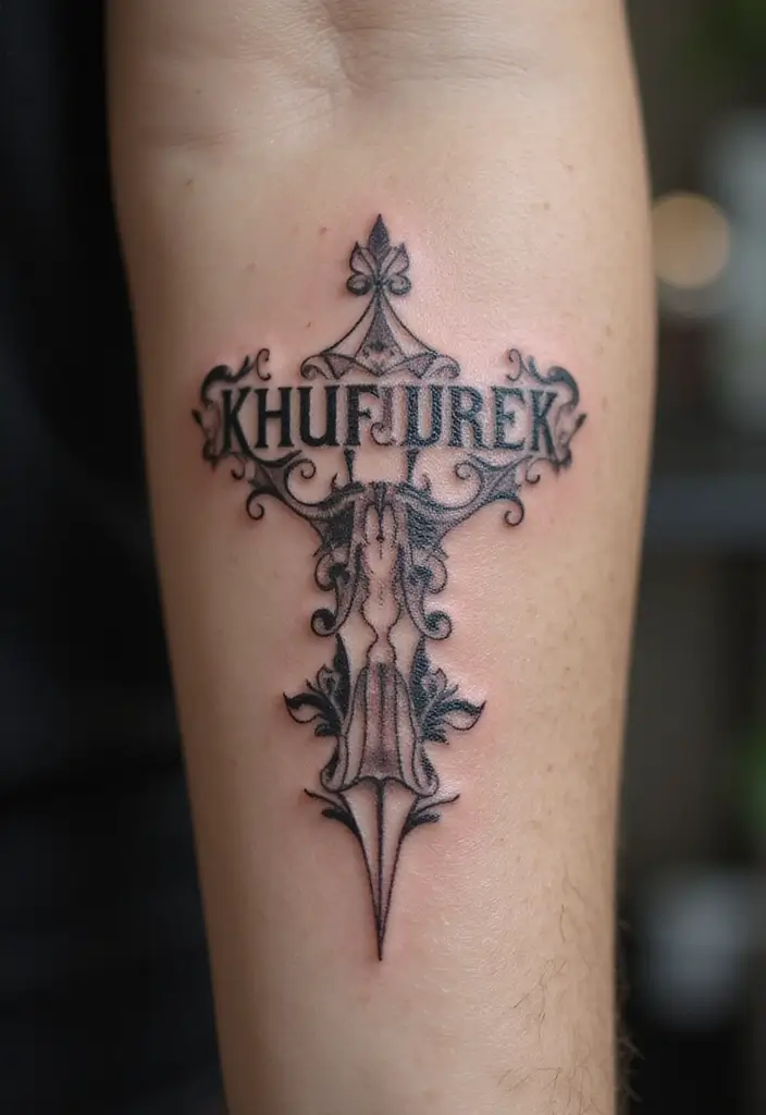 28 Meaningful Name Tattoos for Women: Honoring Loved Ones - 11. Creative Shape Tattoos