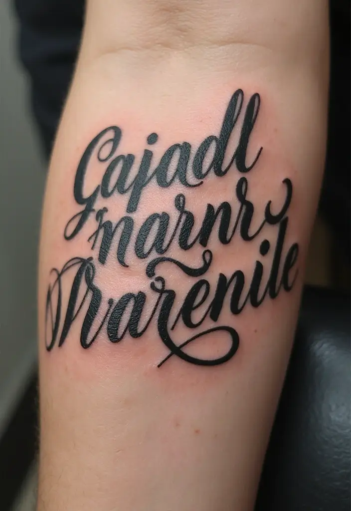 28 Meaningful Name Tattoos for Women: Honoring Loved Ones - 15. Intertwined Names