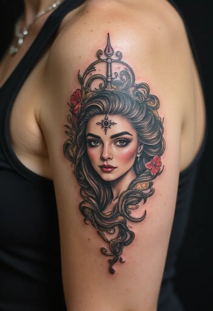 28 Meaningful Name Tattoos for Women: Honoring Loved Ones - 19. Name Tattoos with Zodiac Signs