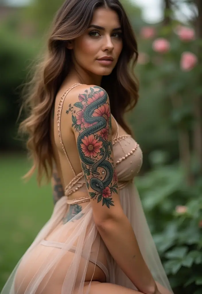 28 Meaningful Tattoos for Women: Ink with Deep Significance - 12. The Snake