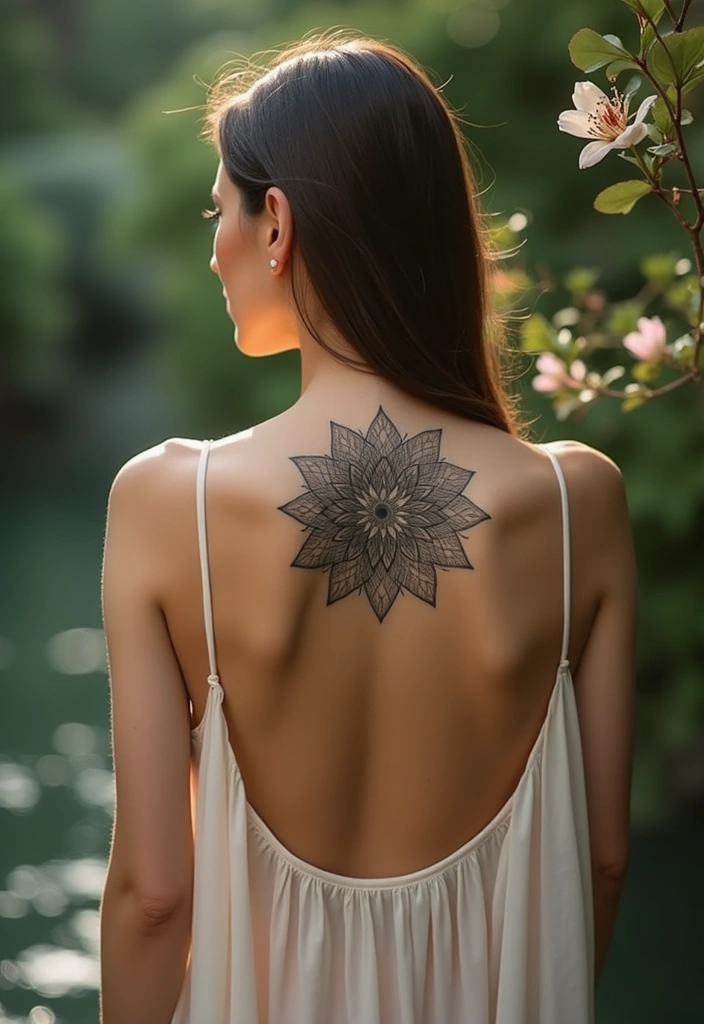 28 Meaningful Tattoos for Women: Ink with Deep Significance - 21. The Lotus Mandala