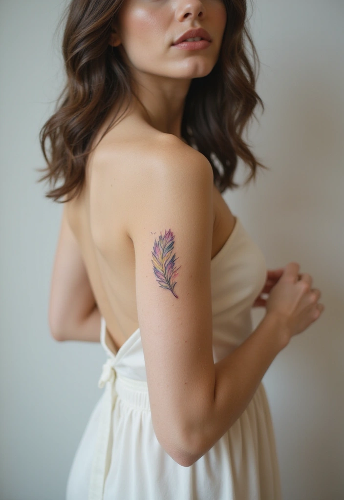 28 Meaningful Tattoos for Women: Ink with Deep Significance - 4. The Feather
