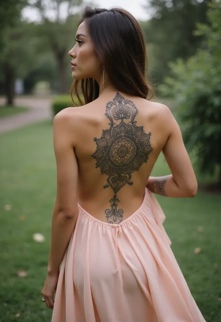 28 Meaningful Tattoos for Women: Ink with Deep Significance - 7. The Mandala