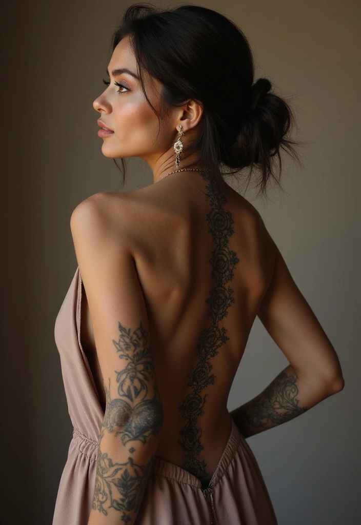 28 Unique Spine Tattoos for Women: One-of-a-Kind Designs - 19. Cultural Tattoos