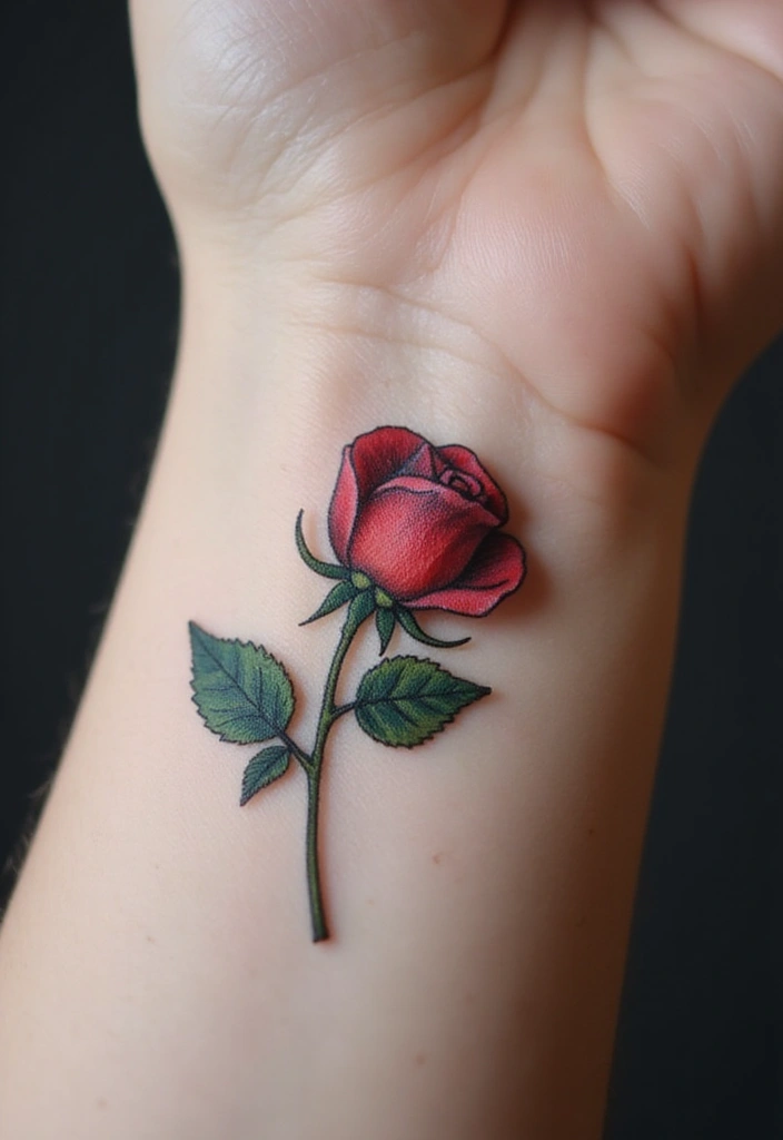 30 Adorable Small Tattoos for Women: Tiny & Cute Designs - 1. Tiny Rosebud